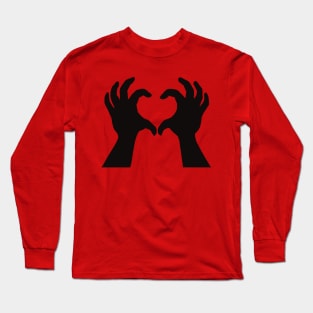 Hands making the sign of love, a heart Long Sleeve T-Shirt